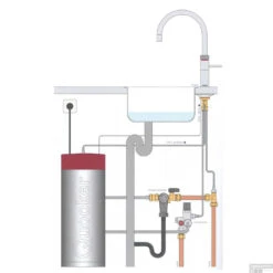 Quooker Fusion Round Mat Zwart Met Combi Boiler + -Hansgrohe Badkamerinterieur Winkel combi met fushion round