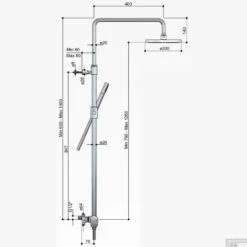 Complete Regendouche Hotbath Get Together SDS8 Opbouwset Met Thermostaat -Hansgrohe Badkamerinterieur Winkel complete regendouche hotbath friendo opbouwset met thermostaat tech