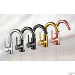 BWS Wastafelmengkraan | Colorato Ensy | Draaibare | Gebogen Uitloop | Geborsteld Goud -Hansgrohe Badkamerinterieur Winkel cr7820 002 1 1