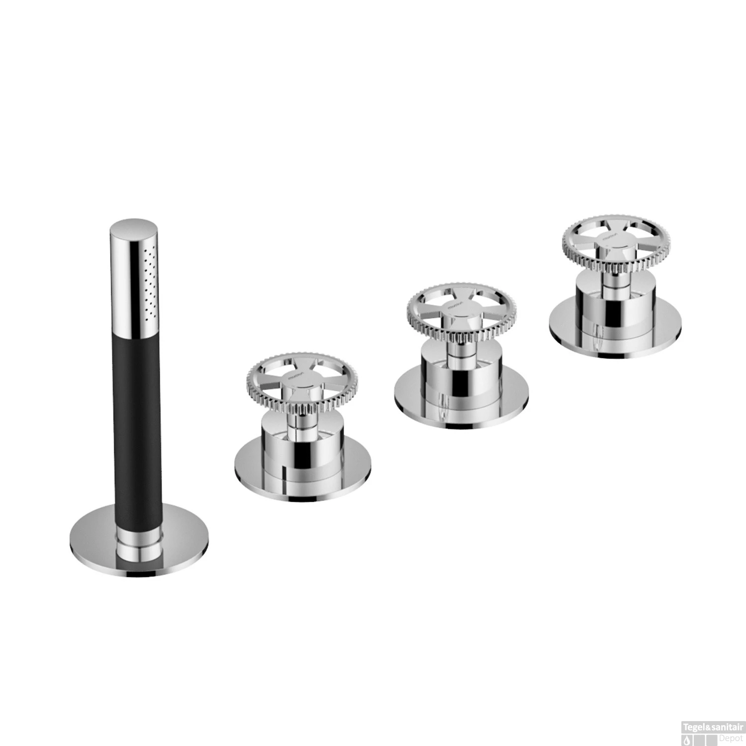 Badrandcombinatie Hotbath Cobber @Work Inbouw 4 Gats Met 2 Stopkranen En Handdouche Chroom (zonder Uitloop) 3 Badrandcombinatie Hotbath Cobber @Work Inbouw 4 Gats Met 2 Stopkranen En Handdouche Chroom (zonder Uitloop)