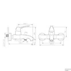 Opbouw Badkraan Sapho Dreamart Mengkraan 1-hendel 19.1 Cm Chroom -Hansgrohe Badkamerinterieur Winkel da010 opbouw badkraan sapho dreamart mengkraan 1 hendel 19.1 cm chroom 4