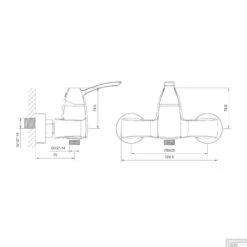 Douchekraan Opbouw Sapho Dreamart Mengkraan 1-hendel Chroom -Hansgrohe Badkamerinterieur Winkel da011 douchekraan opbouw sapho dreamart mengkraan 1 hendel chroom 5