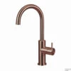 Wastafelkraan Qisani Flow Gebogen Geborsteld Copper -Hansgrohe Badkamerinterieur Winkel dkr25601.05 shop