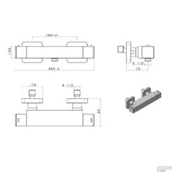 Opbouw Douchekraan Thermostatisch Sapho Dimy 2-knop Mat Zwart 9 Opbouw Douchekraan Thermostatisch Sapho Dimy 2-knop Mat Zwart -Hansgrohe Badkamerinterieur Winkel dm245bl opbouw douchekraan thermostatisch sapho dimy 2 knop mat zwart tech