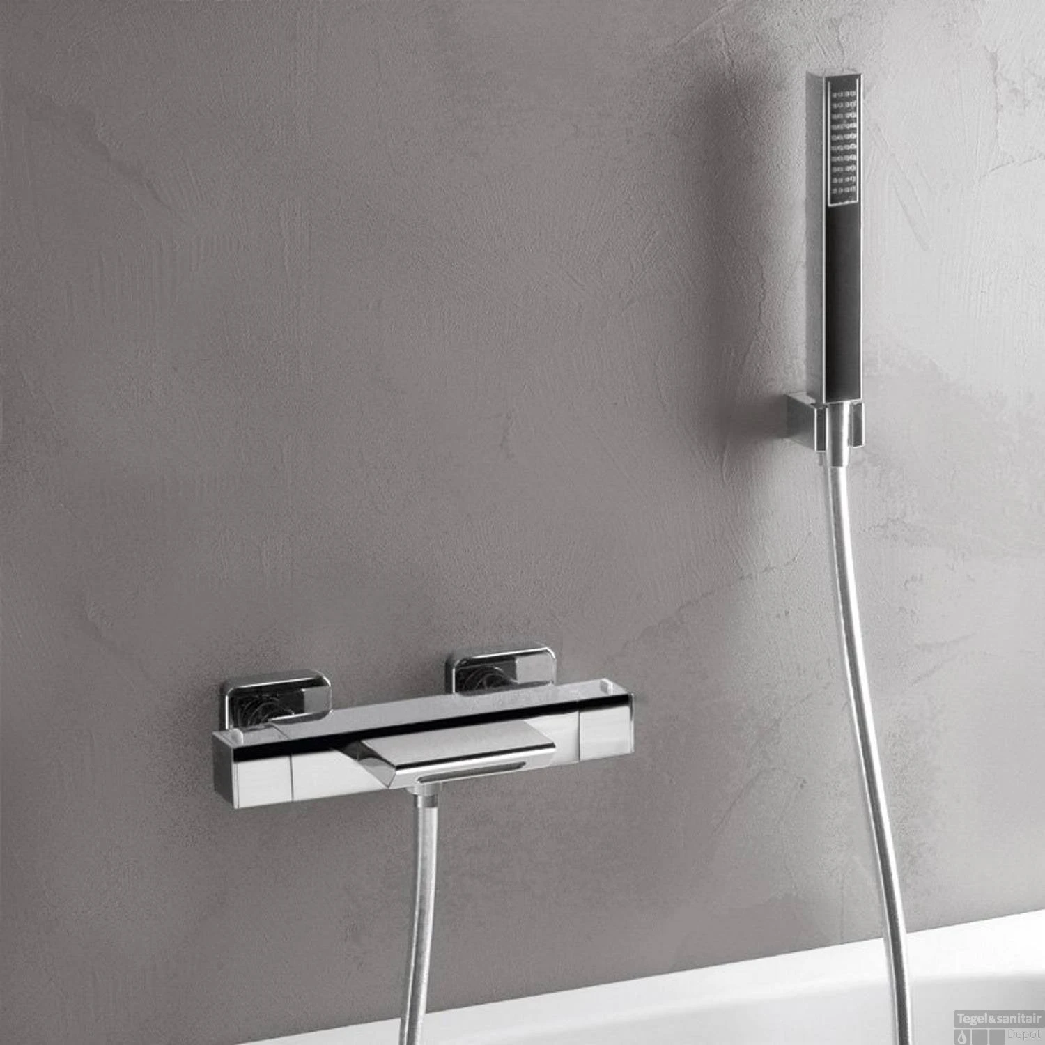 Opbouw Badkraan Sapho Dimy Thermostaatkraan Waterval 2-knop 15.5 Cm Chroom - Afbeelding 2