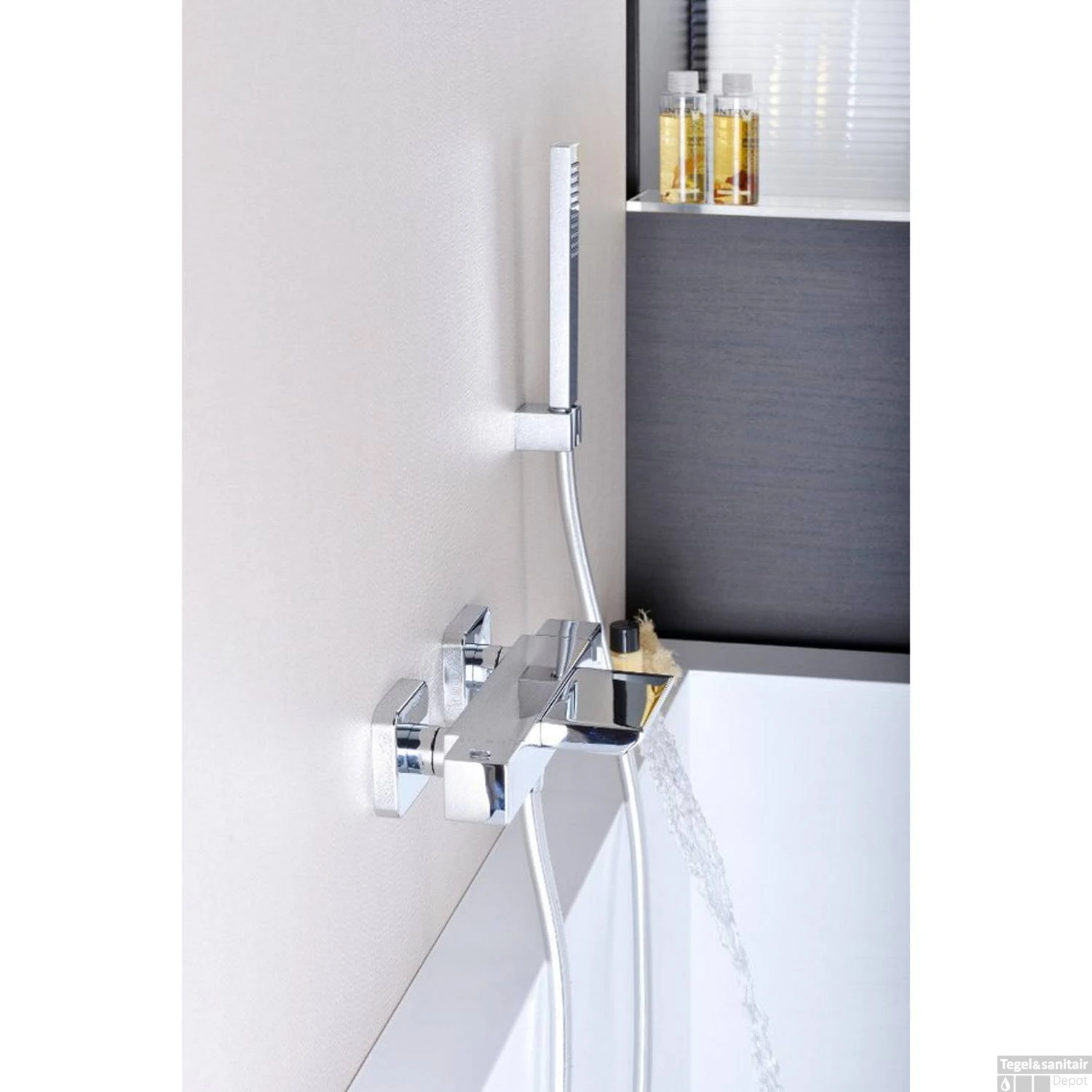 Opbouw Badkraan Sapho Dimy Thermostaatkraan Waterval 2-knop 15.5 Cm Chroom - Afbeelding 4