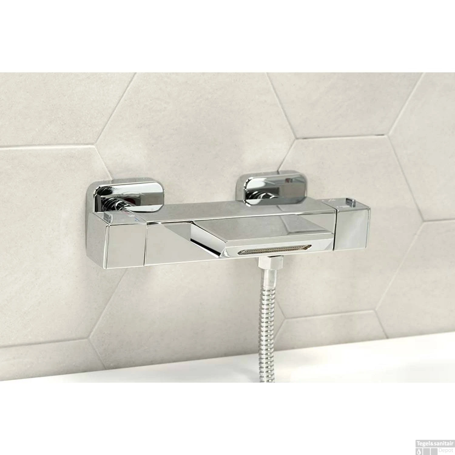 Opbouw Badkraan Sapho Dimy Thermostaatkraan Waterval 2-knop 15.5 Cm Chroom - Afbeelding 5