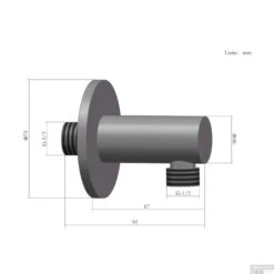 Doucheaansluiting Wand Boss & Wessing Plus Geborsteld Koper -Hansgrohe Badkamerinterieur Winkel doucheaansluiting wand boss wessing plus geborsteld koper tech