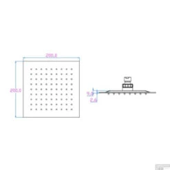 Douchekop Schutte Strasbourg Vierkant 20cm RVS Chroom -Hansgrohe Badkamerinterieur Winkel douchekop schutte strasbourg vierkant 20cm rvs chroom tech