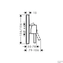 Afbouwdeel Douchekraan Inbouw Finoris HansGrohe Eengreeps Chroom -Hansgrohe Badkamerinterieur Winkel douchekraan inbouw finoris hansgrohe eengreeps tech 1