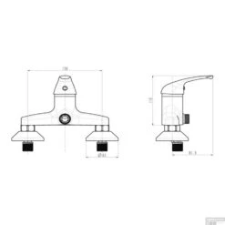 Douchekraan Schütte Athos Eéngreepsmengkraan Geluidloos Chroom -Hansgrohe Badkamerinterieur Winkel douchekraan schutte athos 77040 tech