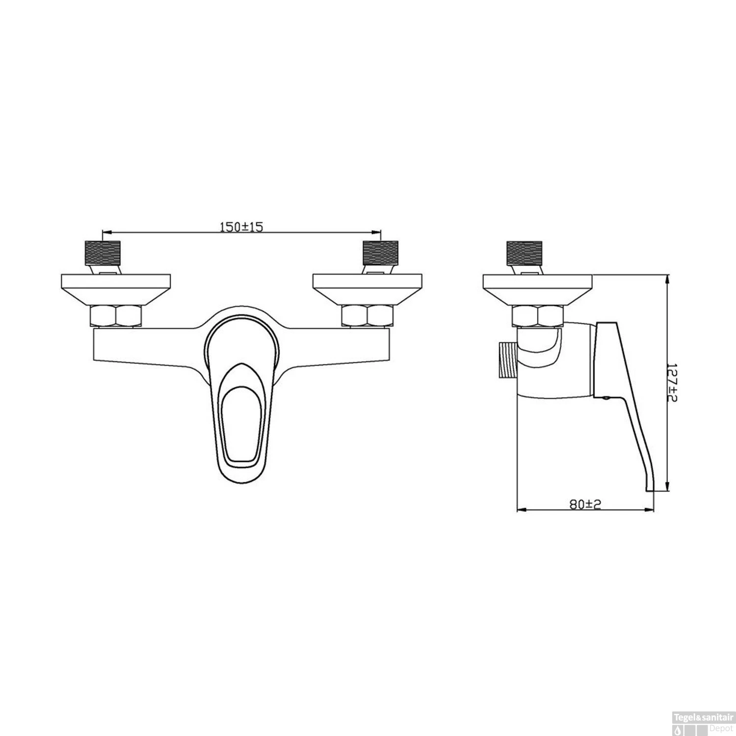 Douchekraan Schütte Athos Plus Eéngreepsmengkraan Geluidloos Chroom 4 Douchekraan Schütte Athos Plus Eéngreepsmengkraan Geluidloos Chroom - Afbeelding 2