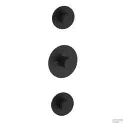 Badkraanset Wiesbaden Dreams Met Inbouwdeel En Badoverloop Zwart -Hansgrohe Badkamerinterieur Winkel douchekraan wiesbaden dreams inbouw met 2 stopkranen mat zwart sfeer 2