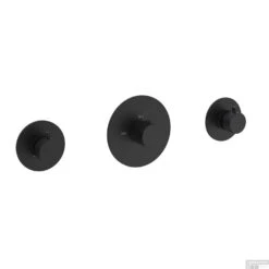 Badkraanset Wiesbaden Dreams Met Inbouwdeel En Badoverloop Zwart -Hansgrohe Badkamerinterieur Winkel douchekraan wiesbaden dreams inbouw met 2 stopkranen mat zwart shop 3