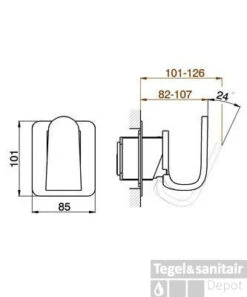 Douchemengkraan Cisal Kawa KA.00300.041 Wit