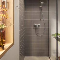 Douchemengkraan HansGrohe Rebris E Eengreeps Chroom -Hansgrohe Badkamerinterieur Winkel douchemengkraan hansgrohe rebris e eengreeps chroom 2