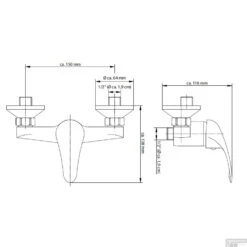 Douchemengkraan Schutte Magna Chroom -Hansgrohe Badkamerinterieur Winkel douchemengkraan schutte magna chroom tech