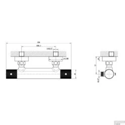 Douchemengkraan Thermostatisch Wiesbaden Ribbd Gunmetal -Hansgrohe Badkamerinterieur Winkel douchemengkraan thermostatisch wiesbaden ribbd tech 1 1 1 1