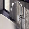Badmengkraan Vrijstaand Hotbath Friendo Vaste Uitloop 105.5 Cm Chroom -Hansgrohe Badkamerinterieur Winkel f077cr badmengkraan vrijstaand hotbath friendo vaste uitloop 105.5 cm chroom 1