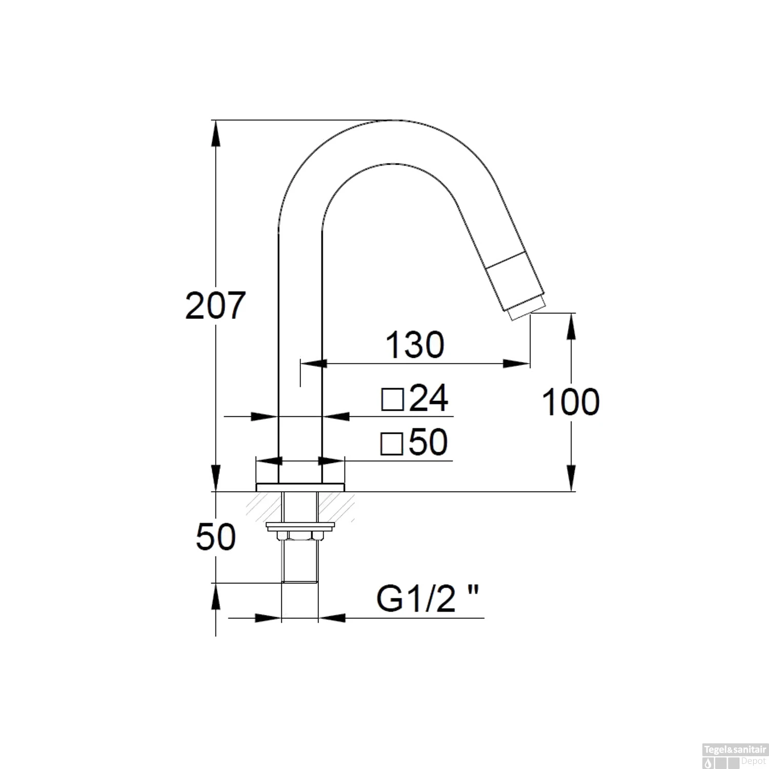 Fonteinkraan Best Design Orca Koudwater 1/2 Inch Chroom 4 Fonteinkraan Best Design Orca Koudwater 1/2 Inch Chroom - Afbeelding 2