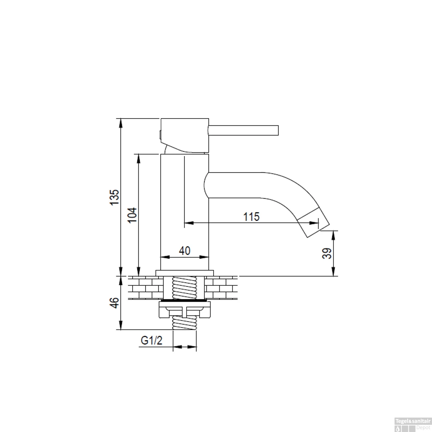 Fonteinkraan Brauer Gold Edition Geborsteld Goud 4 Fonteinkraan Brauer Gold Edition Geborsteld Goud - Afbeelding 2