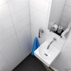 Fonteinkraan Clou Freddo 11 Wandmontage Chroom -Hansgrohe Badkamerinterieur Winkel fonteinkraan clou freddo 11 wandmontage chroom sfeer1