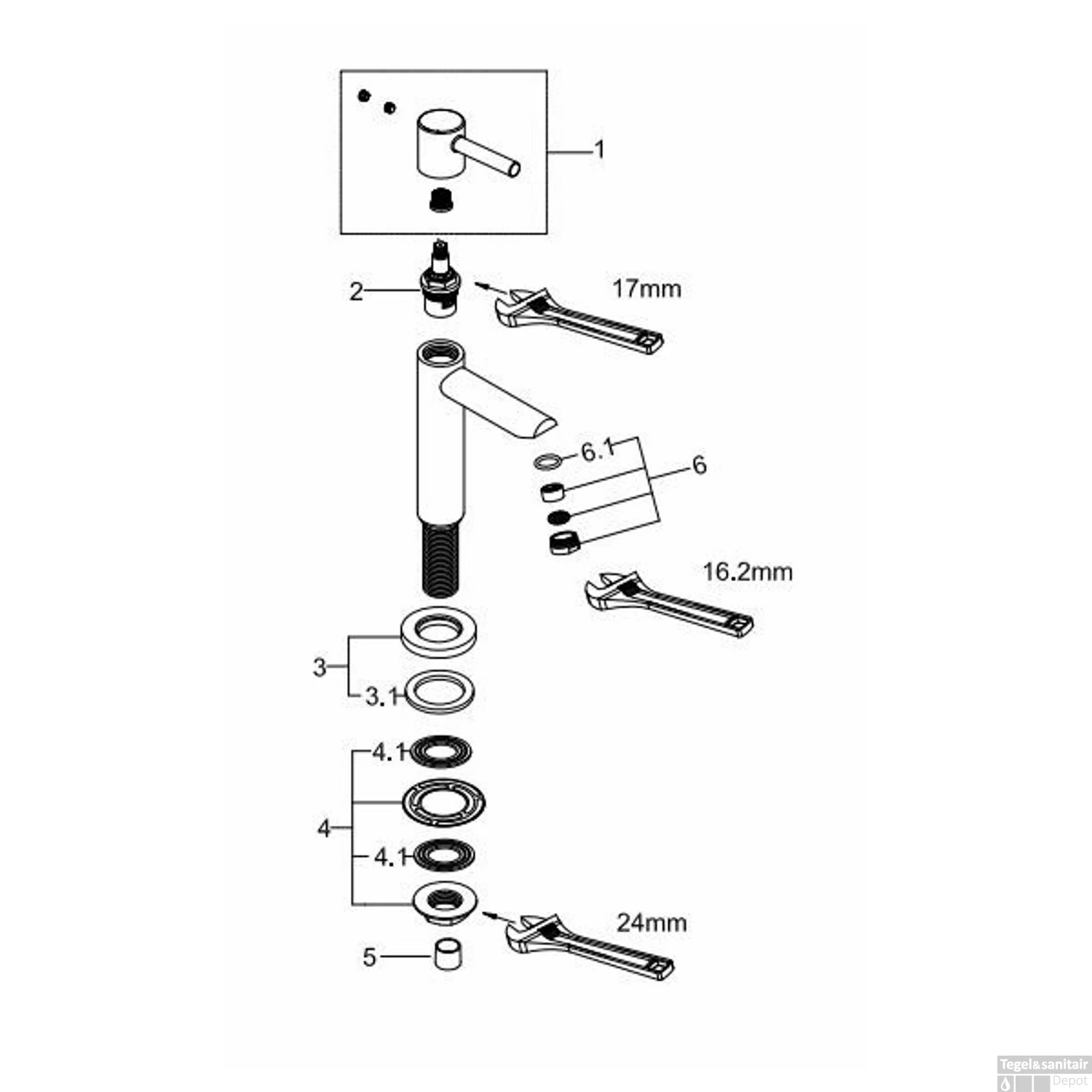Fonteinkraan Wiesbaden Amador XL Hoog 1/2 Geborsteld Messing 4 Fonteinkraan Wiesbaden Amador XL Hoog 1/2 Geborsteld Messing - Afbeelding 2