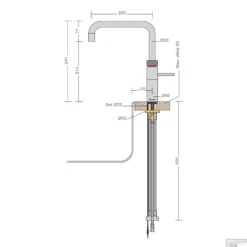 Quooker Fusion Square Chroom Met Combi + Boiler -Hansgrohe Badkamerinterieur Winkel fusion square tech 9