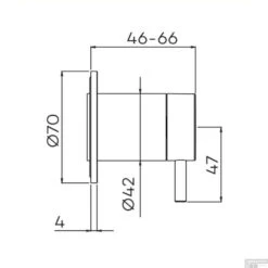 Inbouw 2-weg Omstel Lagoo Garda Hendel Geborsteld Nikkel -Hansgrohe Badkamerinterieur Winkel g2228 tekening 1 1 1