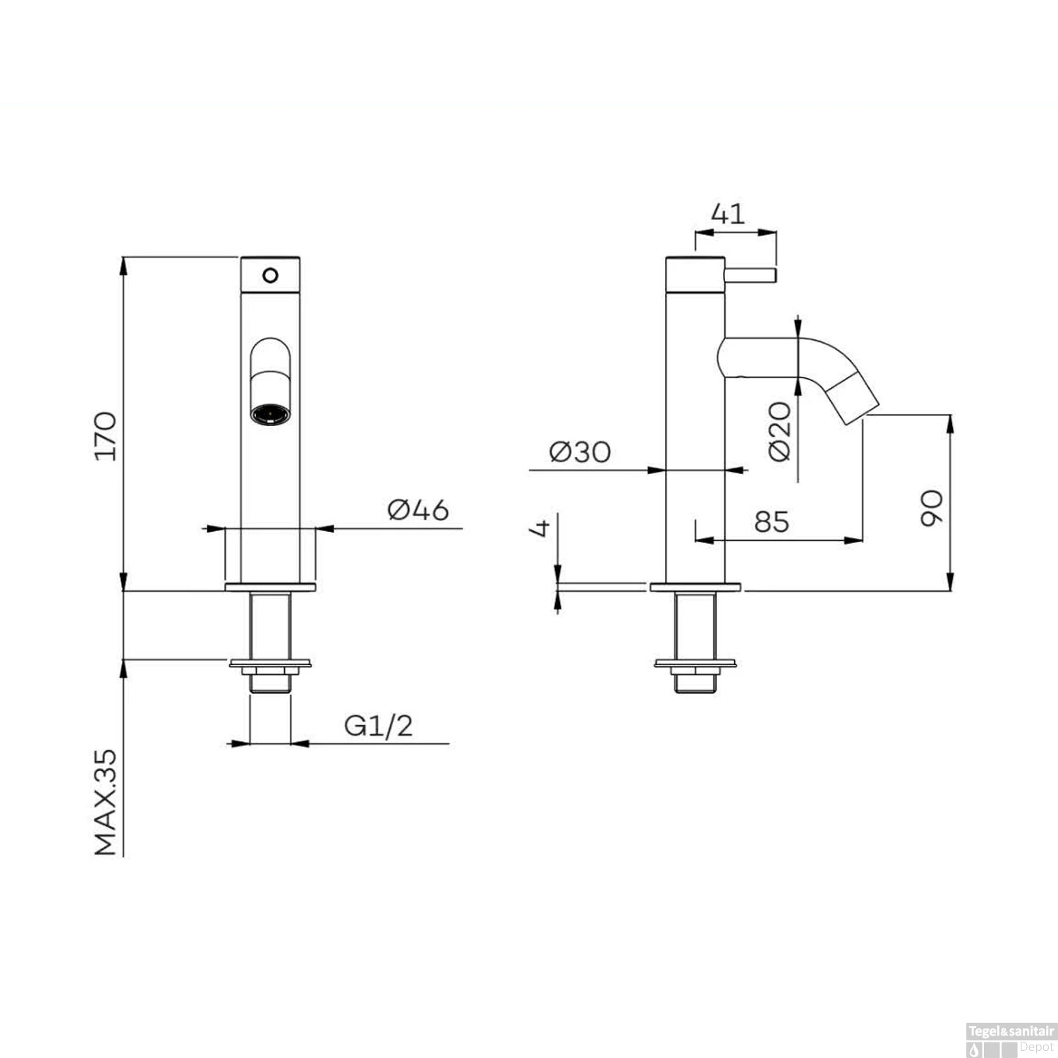 Fonteinkraan Lagoo Garda Opbouw Messing 17 Cm Geborsteld Goud 4 Fonteinkraan Lagoo Garda Opbouw Messing 17 Cm Geborsteld Goud - Afbeelding 2