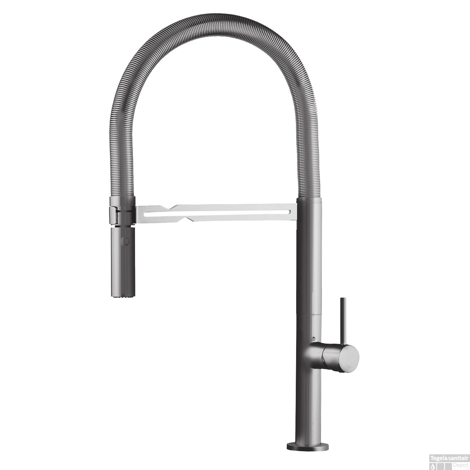 Keukenmengkraan Lagoo Garda Met Flexibele Uitneembare Handdouche Messing Gunmetal 3 Keukenmengkraan Lagoo Garda Met Flexibele Uitneembare Handdouche Messing Gunmetal