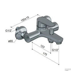 Opbouw Badkraan Hotbath Gringo Mengkraan 1-hendel Chroom -Hansgrohe Badkamerinterieur Winkel gr030cr opbouw badkraan hotbath gringo mengkraan 1 hendel chroom tech