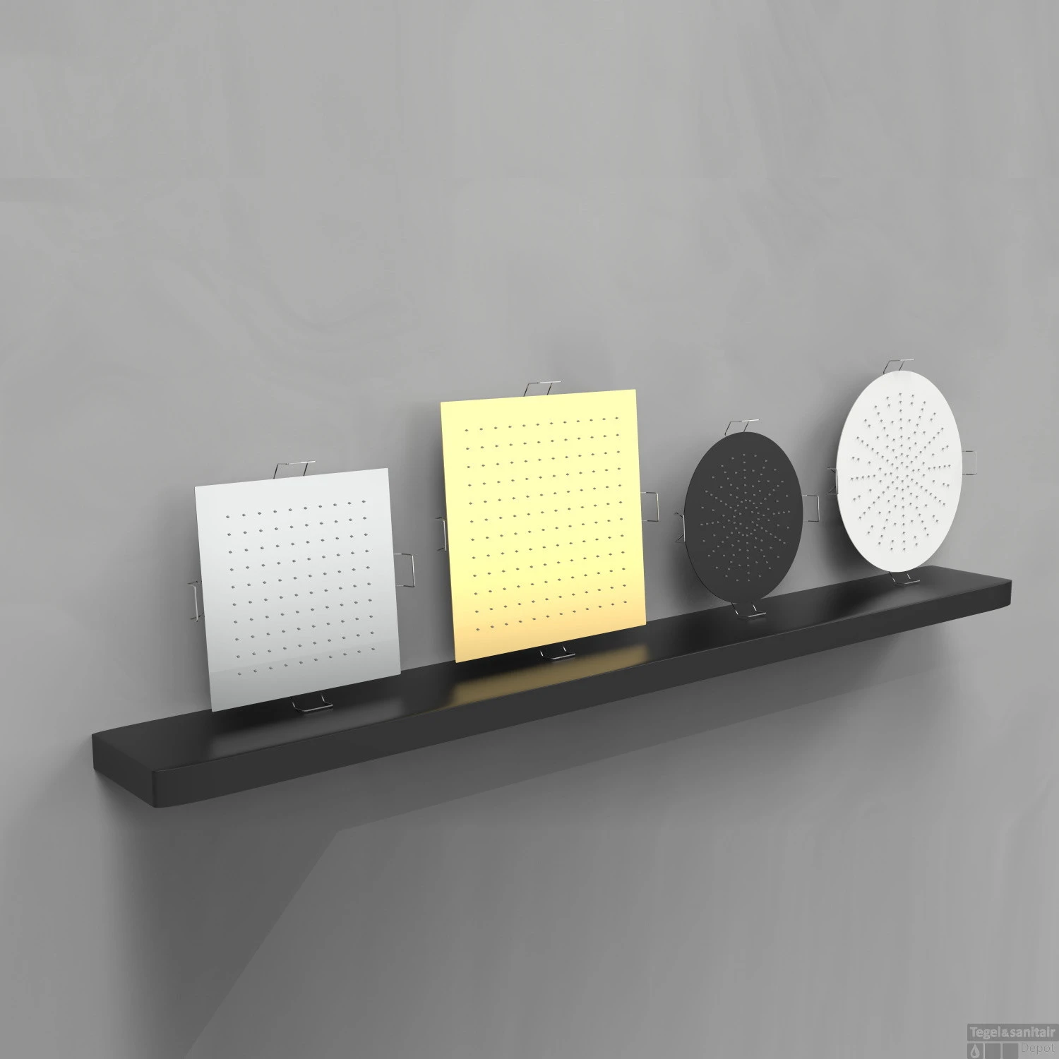 Hoofddouche Belleza Bagno ClipOn Inbouw Regendouche Rond 34 Cm Goud 5 Hoofddouche Belleza Bagno ClipOn Inbouw Regendouche Rond 34 Cm Goud - Afbeelding 3