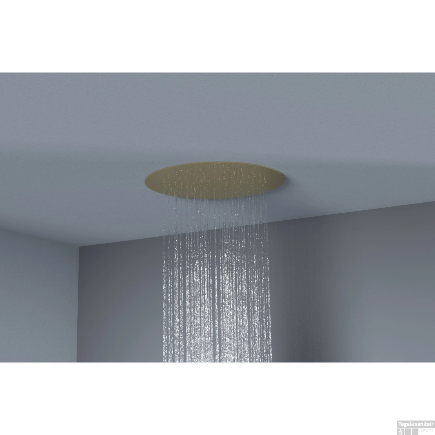 Hoofddouche Belleza Bagno ClipOn Inbouw Regendouche Rond 34 Cm Goud 3 Hoofddouche Belleza Bagno ClipOn Inbouw Regendouche Rond 34 Cm Goud