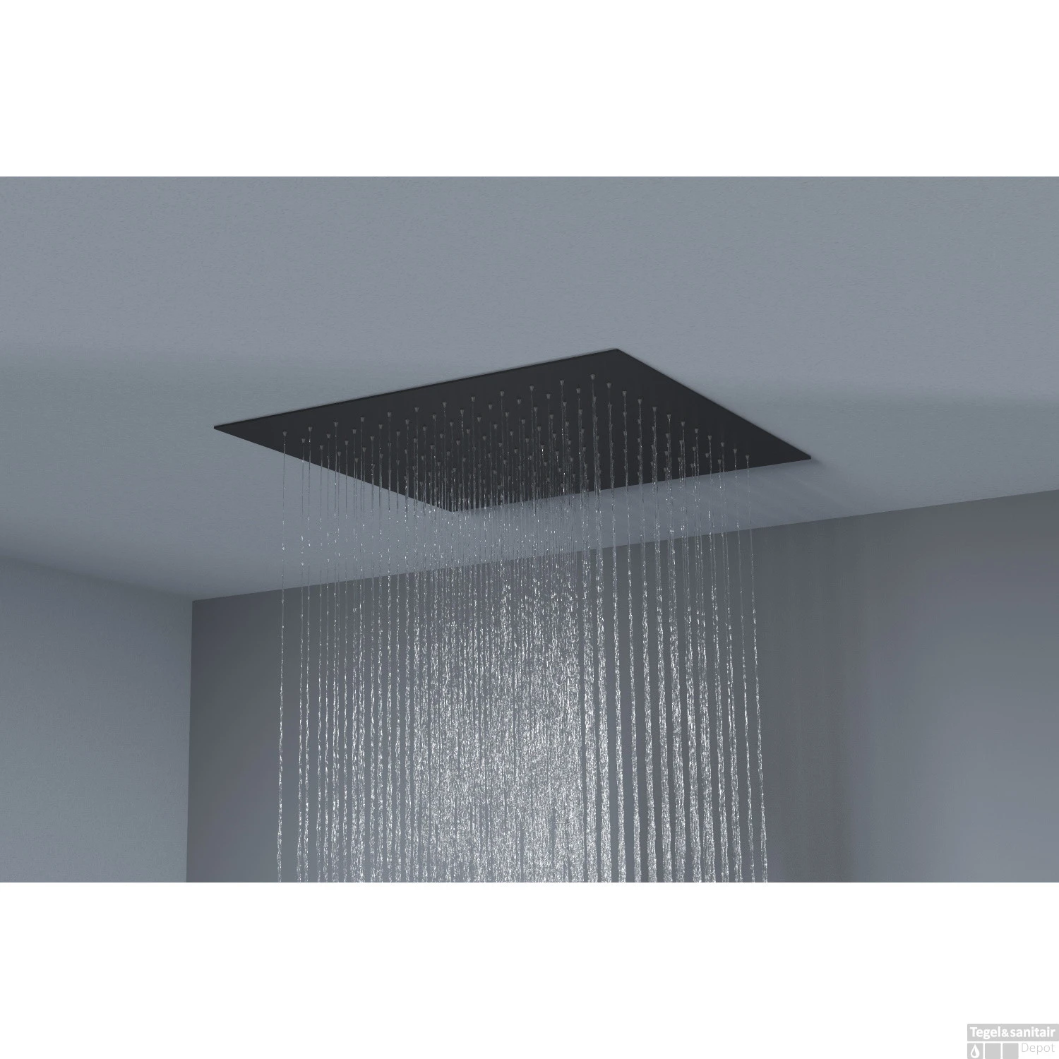 Hoofddouche Belleza Bagno ClipOn Inbouw Regendouche Vierkant 44x44 Cm Mat Zwart 3 Hoofddouche Belleza Bagno ClipOn Inbouw Regendouche Vierkant 44x44 Cm Mat Zwart