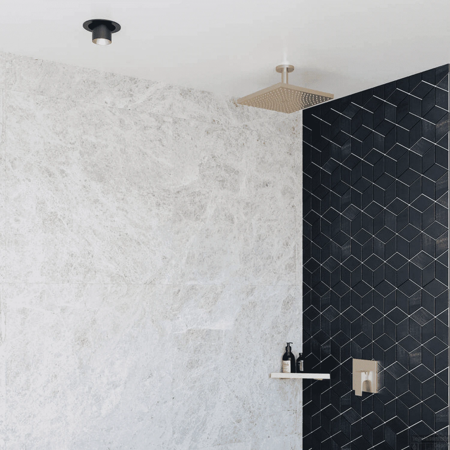 Hoofddouche HansGrohe Raindance E 300 1jet Plafondbevestiging Geborsteld Brons 4 Hoofddouche HansGrohe Raindance E 300 1jet Plafondbevestiging Geborsteld Brons - Afbeelding 2