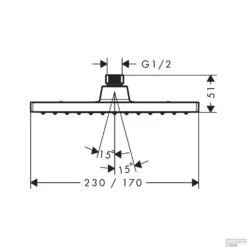 Hoofddouche HansGrohe Vernis Shape 230 1 Jet EcoSmart Chroom 5 Hoofddouche HansGrohe Vernis Shape 230 1 Jet EcoSmart Chroom -Hansgrohe Badkamerinterieur Winkel hoofddouche hansgrohe vernis shape 230 1 jet ecosmart tech