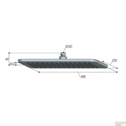 Hoofddouche Hotbath Gal Rechthoek 27x40 Cm Geborsteld Gunmetal PVD -Hansgrohe Badkamerinterieur Winkel hoofddouche hotbath gal rechthoek 27x40 cm geborsteld gunmetal pvd tech