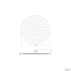 Hoofddouche Plieger Napoli Rond Ø30cm Chroom -Hansgrohe Badkamerinterieur Winkel hoofddouche plieger napoli rond 30cm chroom tech