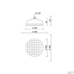 Hoofddouche Sanimex Giulini Rond 20cm Brons 5 Hoofddouche Sanimex Giulini Rond 20cm Brons -Hansgrohe Badkamerinterieur Winkel hoofddouche sanimex giulini rond 20 30cm chroom tech