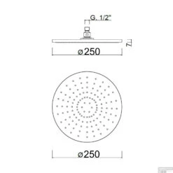 Hoofddouche Sanimex Giulini Rond 25 Cm Mat Zwart -Hansgrohe Badkamerinterieur Winkel hoofddouche sanimex giulini rond 25 cm mat zwart f1707 25no 1
