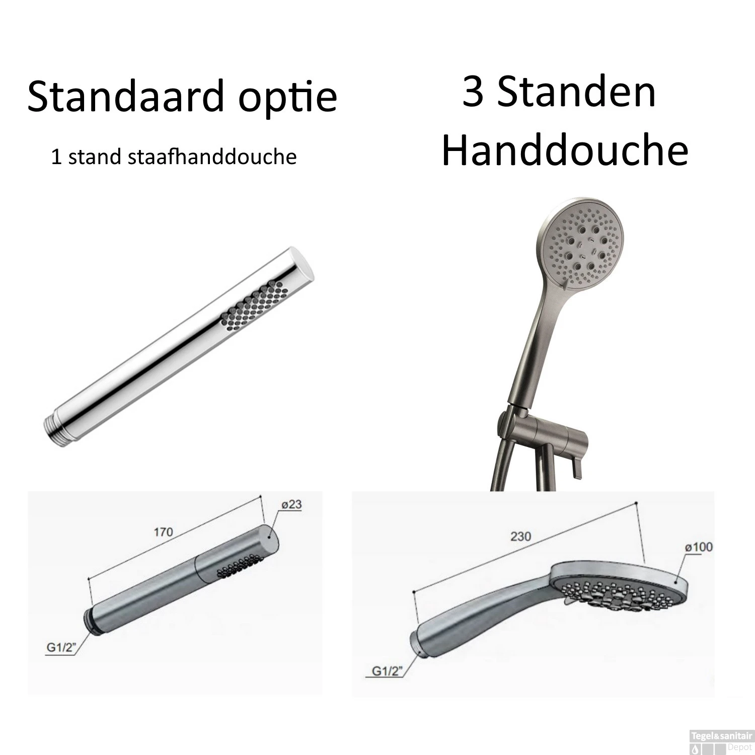 Complete Regendouche Hotbath Get Together IBS7 Inbouwset Met 3 Stopkranen Rond 6 Complete Regendouche Hotbath Get Together IBS7 Inbouwset Met 3 Stopkranen Rond - Afbeelding 4