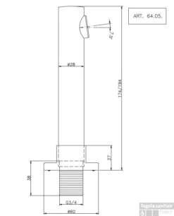 Huber Baduitloop Chroom 64.05.CR