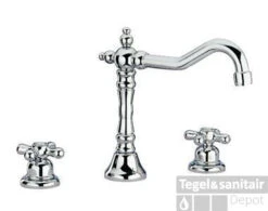 Huber Croisette 3-gats Wastafelmengkraan RVS 164CS01HNS