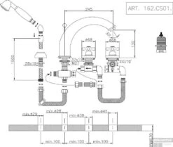 Huber Croisette 4-gats Badmengkraan RVS 162CS01HNS 7 Huber Croisette 4-gats Badmengkraan RVS 162CS01HNS -Hansgrohe Badkamerinterieur Winkel huber croisette 4 gats badmengkraan thermostatisch rvs 162cs01hns 2