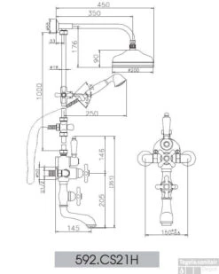 Huber Croisette Bad Douchecombinatie Chroom 592CS21HCR