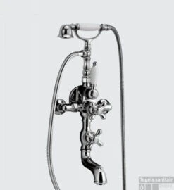 Huber Croisette Badmengkraan Met Thermostaat RVS 198CS01HNS -Hansgrohe Badkamerinterieur Winkel huber croisette badmengkraan met thermostaat rvs 198cs01hns 1