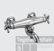 Huber Croisette Badthermostaatkraan Chroom 28201HCR 4 Huber Croisette Badthermostaatkraan Chroom 28201HCR - Afbeelding 2