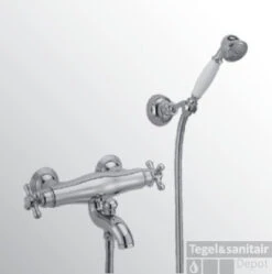 Huber Croisette Badthermostaatkraan Met Handdoucheset Chroom/Goud 193CS01HCA 5 Huber Croisette Badthermostaatkraan Met Handdoucheset Chroom/Goud 193CS01HCA -Hansgrohe Badkamerinterieur Winkel huber croisette badthermostaatkraan met handdoucheset chroomgoud 193cs01hca 0