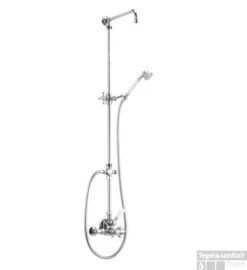 Huber Croisette Douchecombinatie Chroom/Goud 599CS01HCA -Hansgrohe Badkamerinterieur Winkel huber croisette douchecombinatie chroomgoud 599cs01hca 0